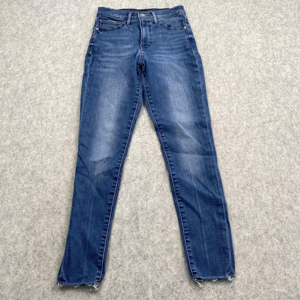 Express Skinny Jeans Womens 4R (25x26) Blue Med Wash High Rise Stretch Denim